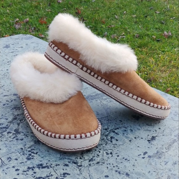 UGG® Australia Wrin Suede Chestnut Slippers Size 5 - Picture 2 of 8